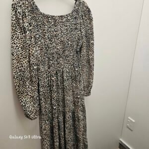 Leopard Long Sleeve Print Dress
